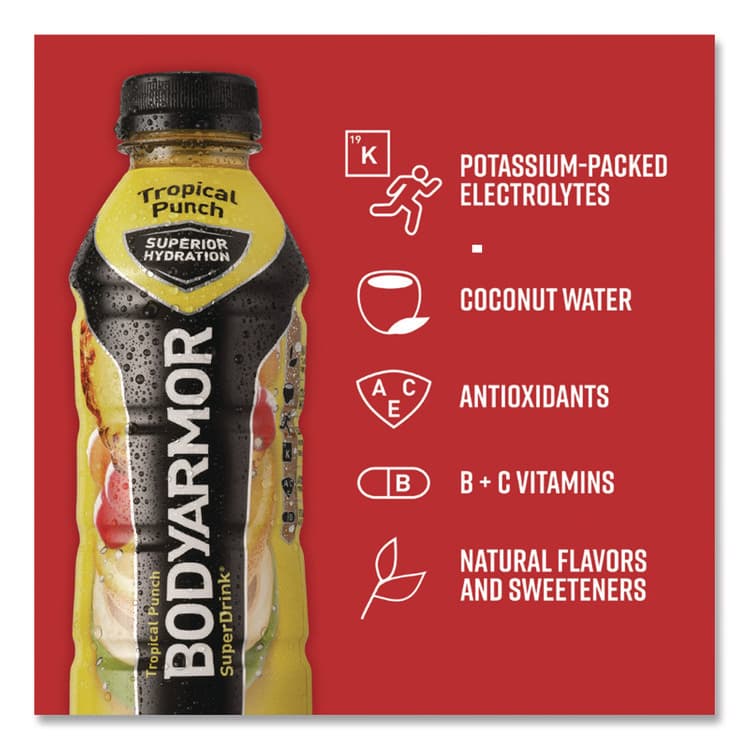 COCA-COLA SuperDrink Sports Drink, Tropical Punch, 16 oz Bottle, 12/Pack (BDA10000814) thumbnail 3