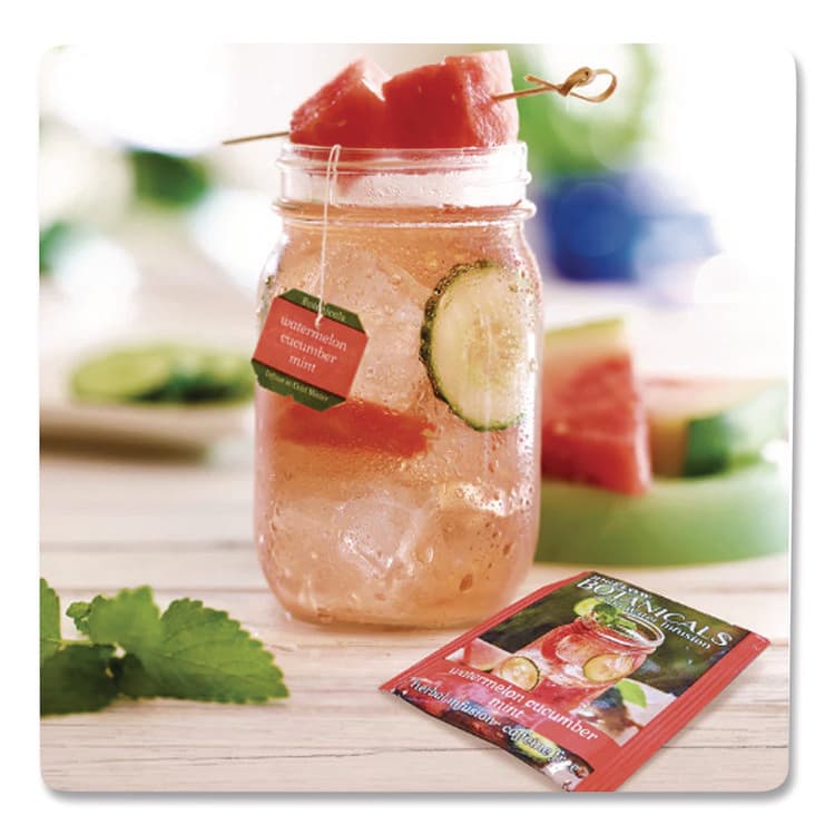 BIGELOW TEA CO. Botanicals Watermelon Cucumber Mint Cold Water Herbal Infusion, 0.7 oz Tea Bag, 18/Box (BTC39004) thumbnail 3