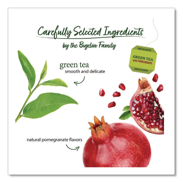 BIGELOW TEA CO. Green Tea with Pomegranate, 0.07 oz Tea Bag, 28/Box (BTCRCB10363) thumbnail 4