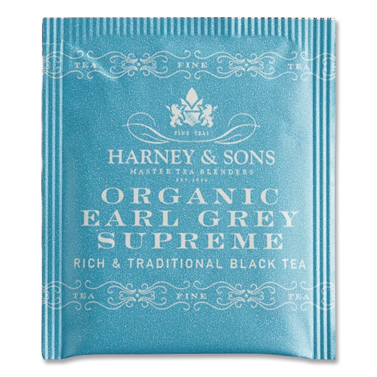 HARNEY & SONS FINE TEAS Premium Tea, Organic Earl Grey Supreme Black Tea, Individually Wrapped Tea Bags, 20/Box (HEYHSF30686) thumbnail 3