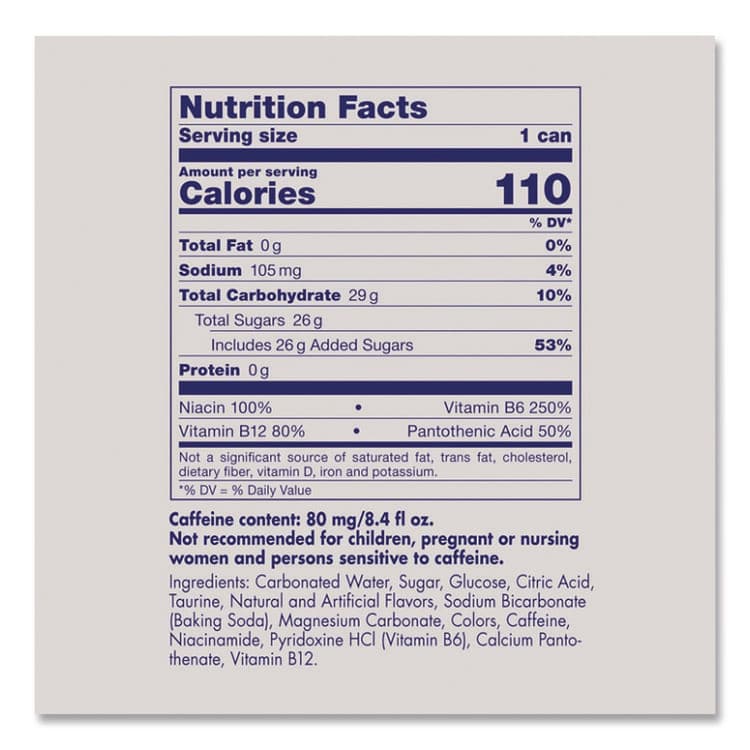 RED BULL GMBH Energy Drink, Original Flavor, 8.4 oz Can, 24/Carton (RDB99124) thumbnail 3