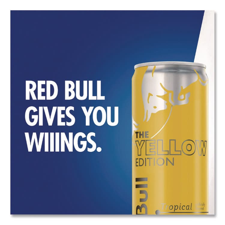 RED BULL GMBH The Yellow Edition Tropical Energy Drink, Tropical Punch, 8.4 oz Can, 24/Carton (RDBRBD28162) thumbnail 4