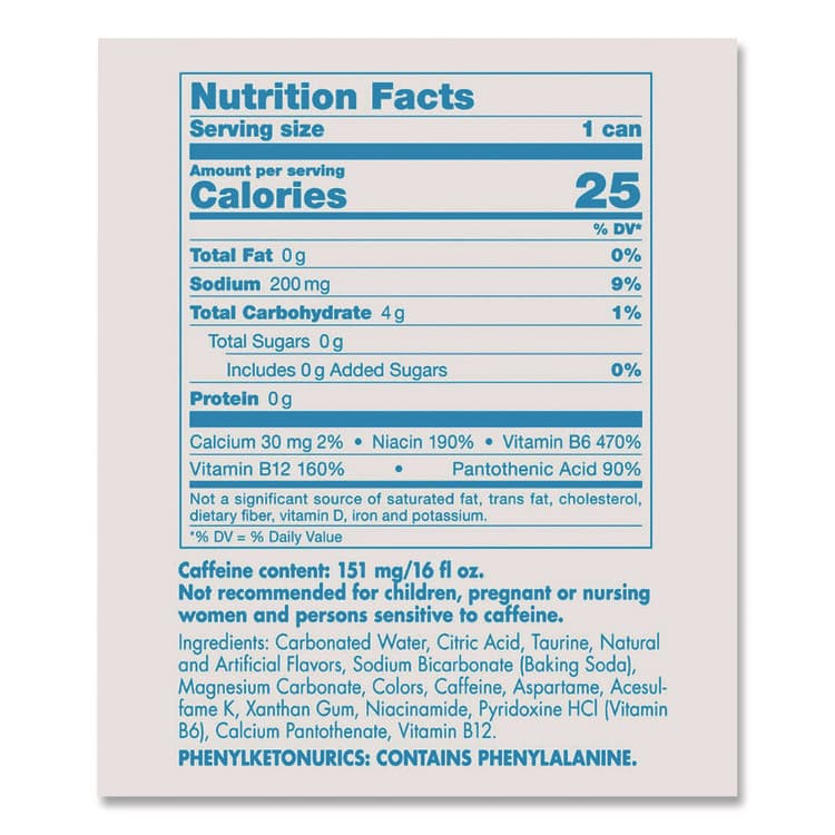 RED BULL GMBH Sugar-Free Energy Drink, 12 oz Can, 24/Carton (RDBRBDRB4817) thumbnail 3