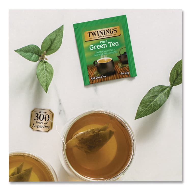TWININGS NORTH AMERICA Tea Bags, Green, 3.53 oz, 50/Box (TWG82224) thumbnail 3