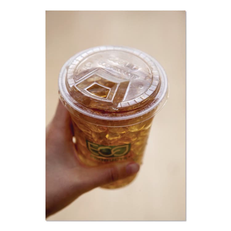 ECO-PRODUCTS,INC. GreenStripe Cold Cup Sip Lids, Fits 9 oz/12 oz to 24 oz Cold Cups, Plastic, Clear, 1,000/Carton (ECOEPFLCS) thumbnail 3