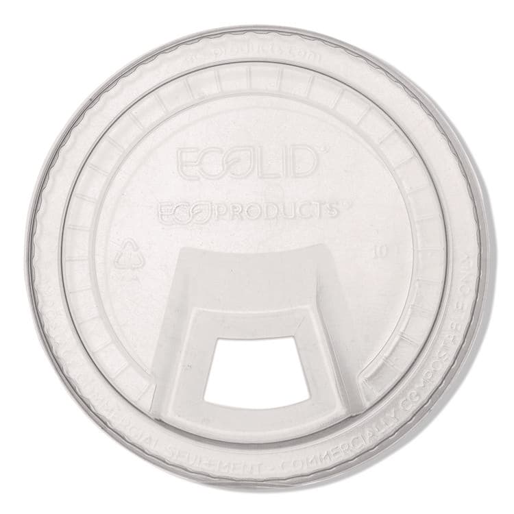 ECO-PRODUCTS,INC. GreenStripe Cold Cup Sip Lids, Fits 9 oz/12 oz to 24 oz Cold Cups, Plastic, Clear, 1,000/Carton (ECOEPFLCS)