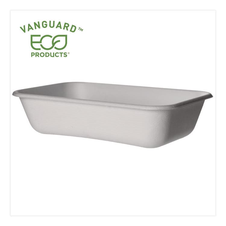 ECO-PRODUCTS,INC. WorldView Vanguard Rectangular Container, 32 oz, 4.71 x 7.01 x 1.04, White, Sugarcane Fiber, 400/Carton (ECOEPSCRC32NFA) thumbnail 2
