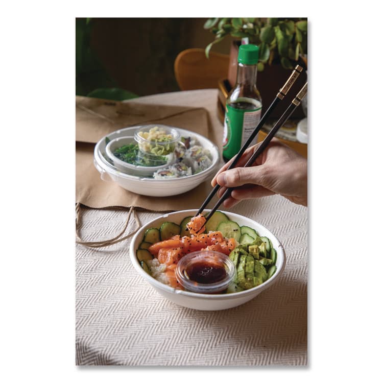 ECO-PRODUCTS,INC. Compostable Clear PLA Plastic Portion Cup Lids, Fits 2 oz to 4 oz Portion Cups, Clear, 2,000/Carton (ECOEPPCLID) thumbnail 3