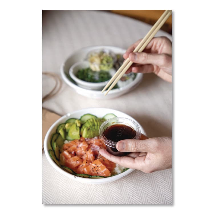 ECO-PRODUCTS,INC. Compostable Clear PLA Plastic Portion Cup Lids, Fits 2 oz to 4 oz Portion Cups, Clear, 2,000/Carton (ECOEPPCLID) thumbnail 4