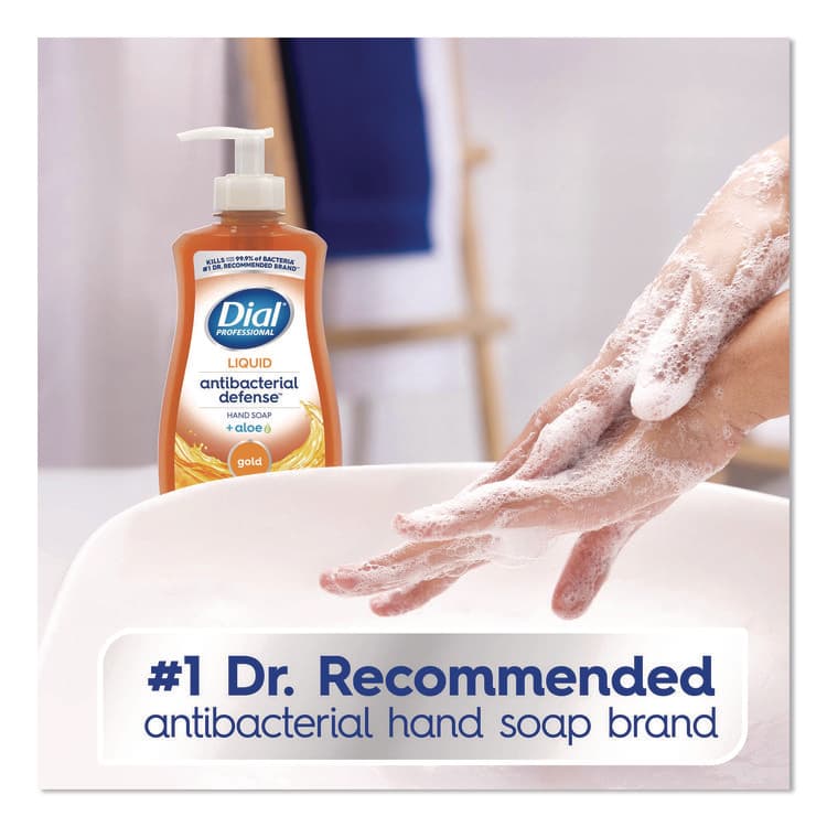 DIAL PROFESSIONAL Antibacterial Defense Gold Hand Soap + Aloe, Original Scent, 11 oz (DIA35470EA) thumbnail 3
