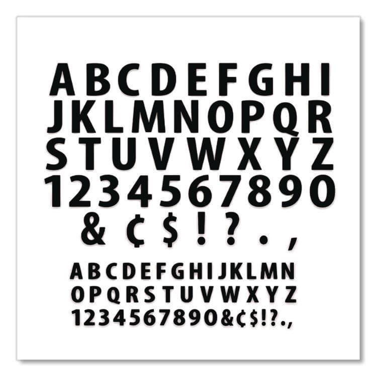 ARTSKILLS Poster and Bulletin Board Vinyl Letters and Numbers, 1" Tall Letters, 2" Tall Numbers, Black Characters, 250/Pack (ASKPA1349) thumbnail 3