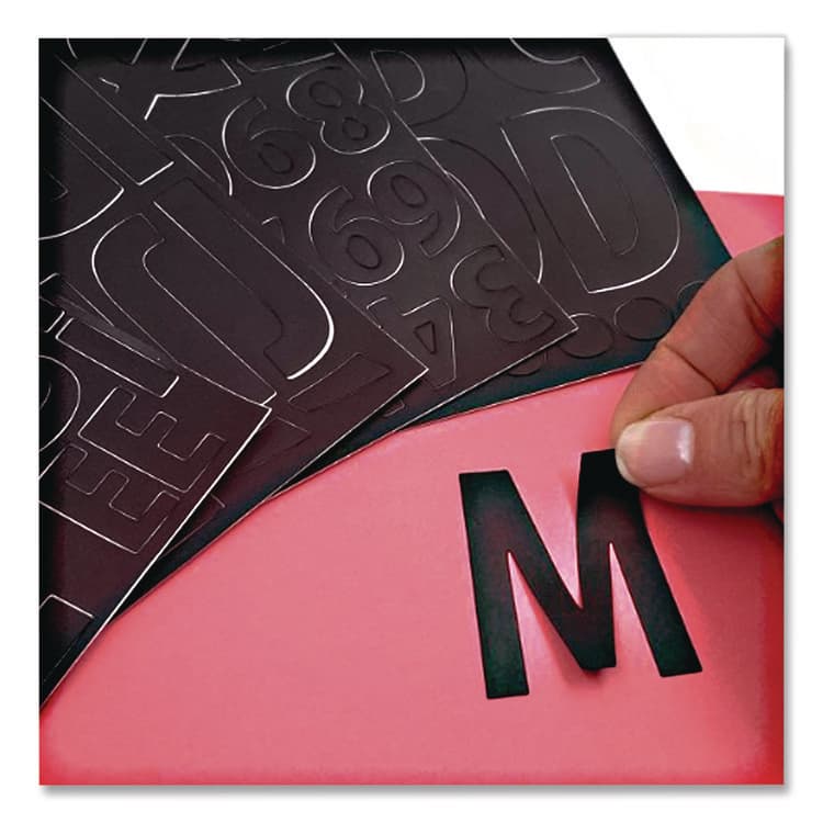 ARTSKILLS Poster and Bulletin Board Vinyl Letters and Numbers, 1" Tall Letters, 2" Tall Numbers, Black Characters, 250/Pack (ASKPA1349) thumbnail 4