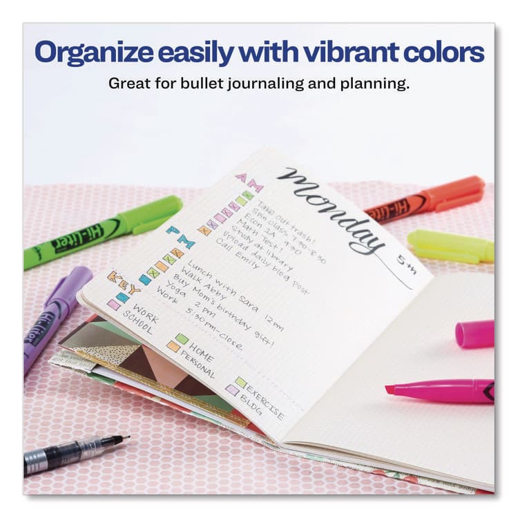 AVERY PRODUCTS CORPORATION HI-LITER Pen-Style Highlighters, Assorted Ink Colors, Chisel Tip, Assorted Barrel Colors, 6/Set (AVE23565) thumbnail 4