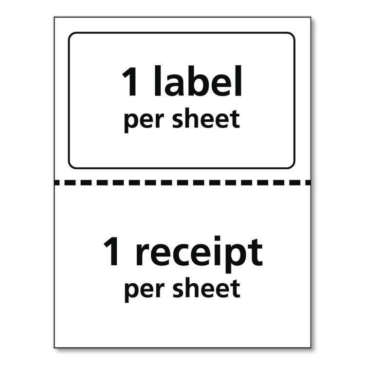AVERY PRODUCTS CORPORATION Shipping Labels with Paper Receipt Bulk Pack, Inkjet/Laser Printers, 5.06 x 7.63, White, 100/Box (AVE27900) thumbnail 4