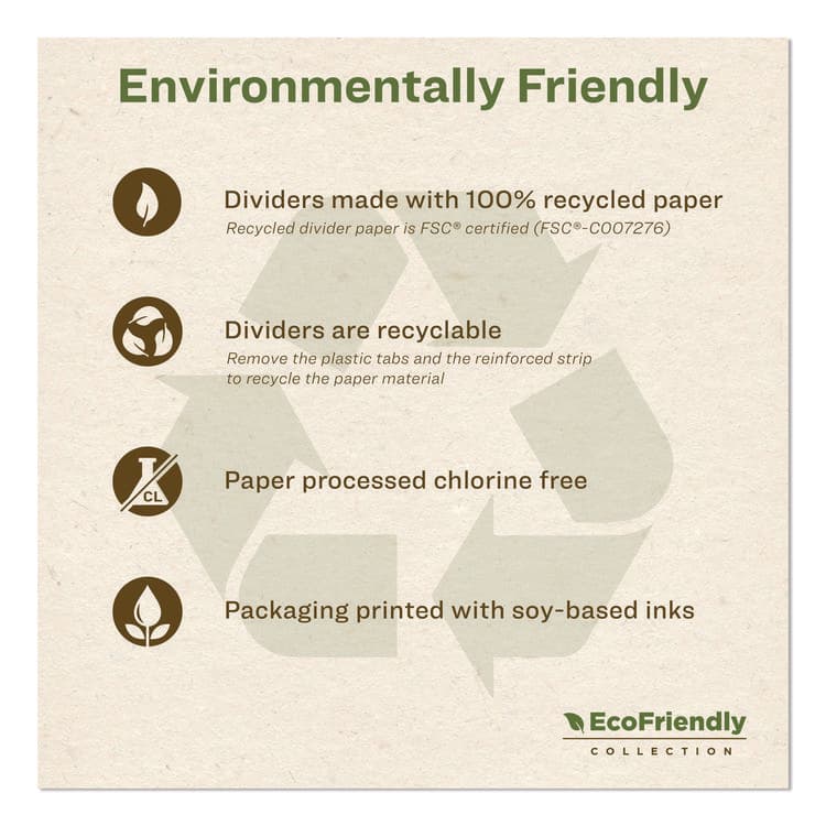 AVERY PRODUCTS CORPORATION Index Maker EcoFriendly Print and Apply Clear Label Dividers with White Tabs, 12-Tab, 11 x 8.5, White, 5 Sets (AVE11582) thumbnail 4