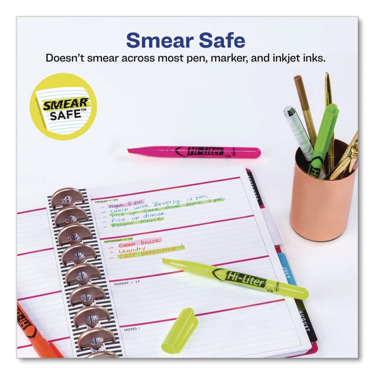 AVERY PRODUCTS CORPORATION HI-LITER Pen-Style Highlighters, Assorted Ink Colors, Chisel Tip, Assorted Barrel Colors, 6/Set (AVE23565) thumbnail 2