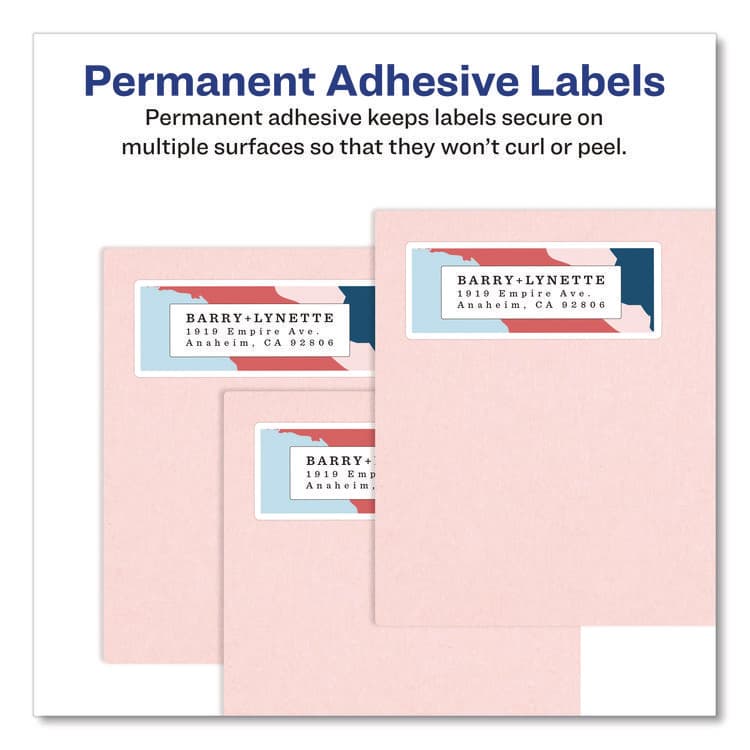 AVERY PRODUCTS CORPORATION Mini-Sheets Mailing Labels, Inkjet/Laser Printers, 2 x 4, White, 4/Sheet, 25 Sheets/Pack (AVE2163) thumbnail 3