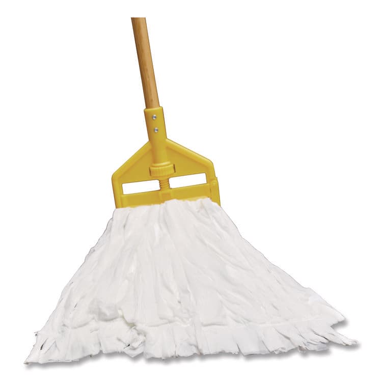 RUBBERMAID COMMERCIAL PROD. Disposable Mop, Nonwoven Fiber, #24, 5" Headband, White (RCP2025507) thumbnail 3
