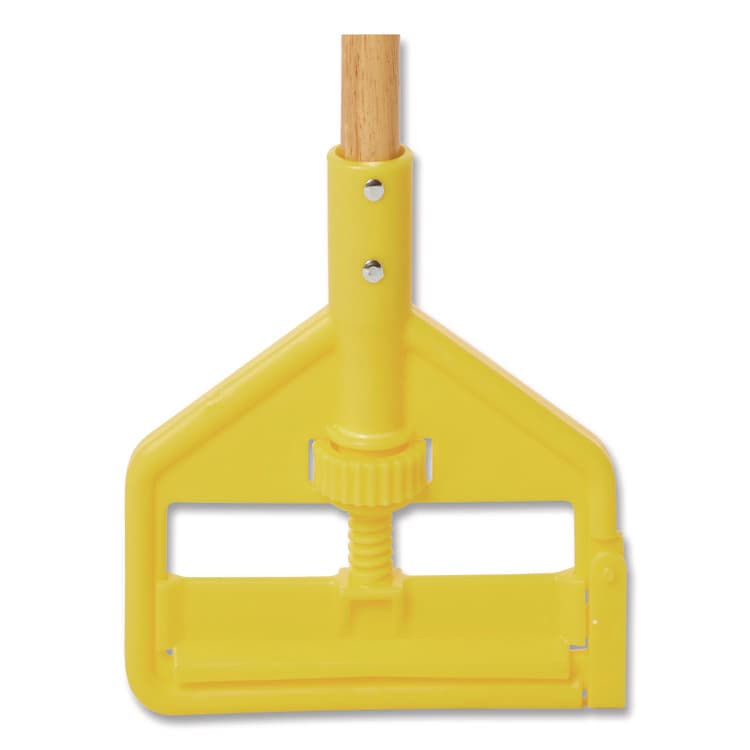 RUBBERMAID COMMERCIAL PROD. Invader Wood Side-Gate Wet-Mop Handle, 54", Natural/Yellow (RCPH115) thumbnail 2