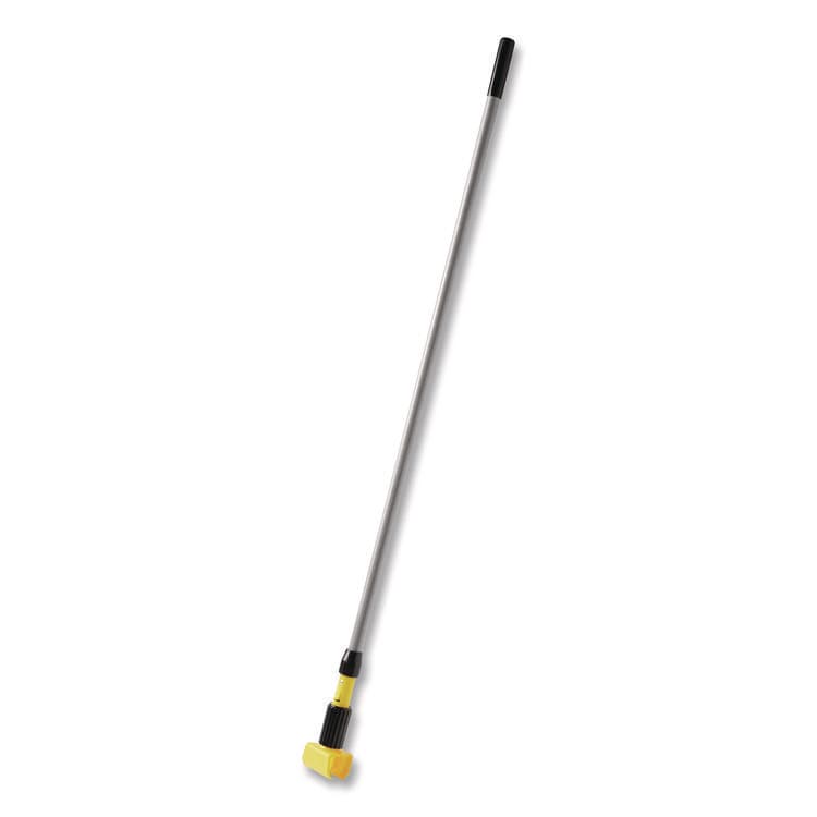 RUBBERMAID COMMERCIAL PROD. Gripper Vinyl-Covered Aluminum Mop Handle, 1.13" dia x 60", Gray/Yellow (RCPH236) thumbnail 3