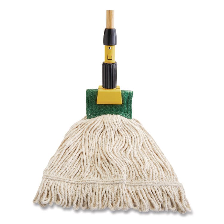 RUBBERMAID COMMERCIAL PROD. Gripper Vinyl-Covered Aluminum Mop Handle, 1.13" dia x 60", Gray/Yellow (RCPH236) thumbnail 4