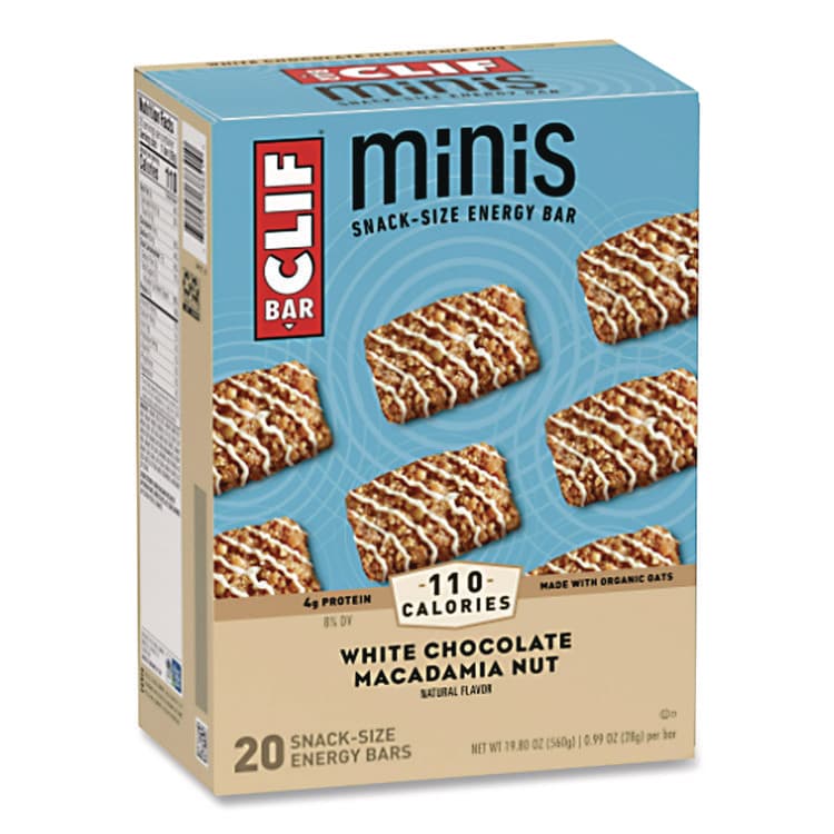 CLIF BAR & COMPANY Energy Bar Minis, White Chocolate Macadamia Nut, 1 oz, 20/Box (CBCCCC37295)