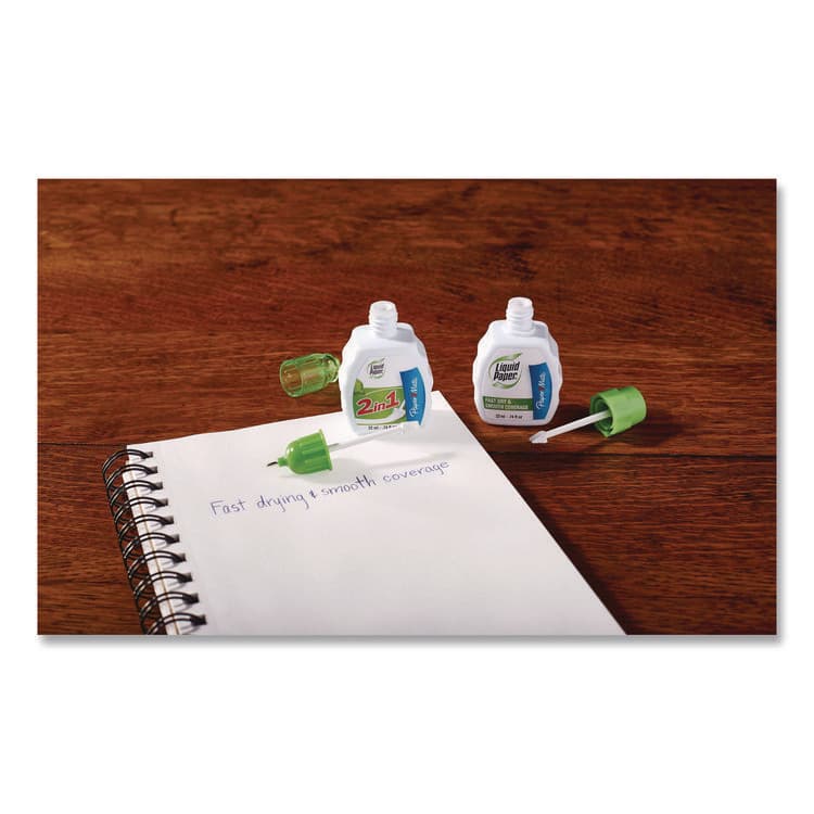 SANFORD Fast Dry and Smooth Coverage Correction Fluid Value Pack, Foam Brush Tip Applicator, 0.74 oz Bottle, White, Dozen (PAP5640115K) thumbnail 4