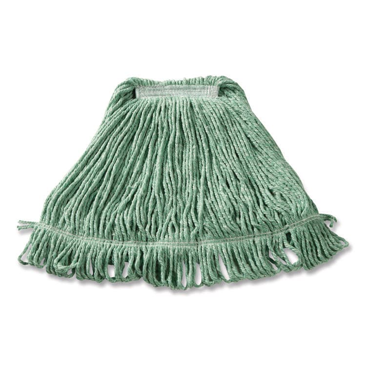 RUBBERMAID COMMERCIAL PROD. Super Stitch Blend Mop, Cotton/Synthetic, Medium, Green (RCPD21206GR00) thumbnail 2