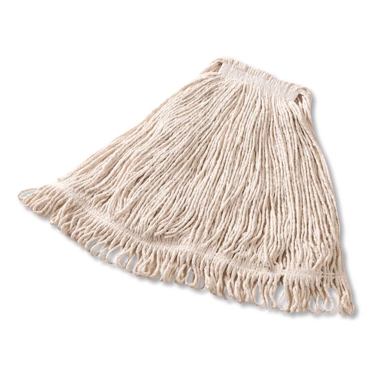 RUBBERMAID COMMERCIAL PROD. Super Stitch Cotton Looped End Wet Mop, Large, 1" White Headband (RCPFGD11306WH00) thumbnail 2
