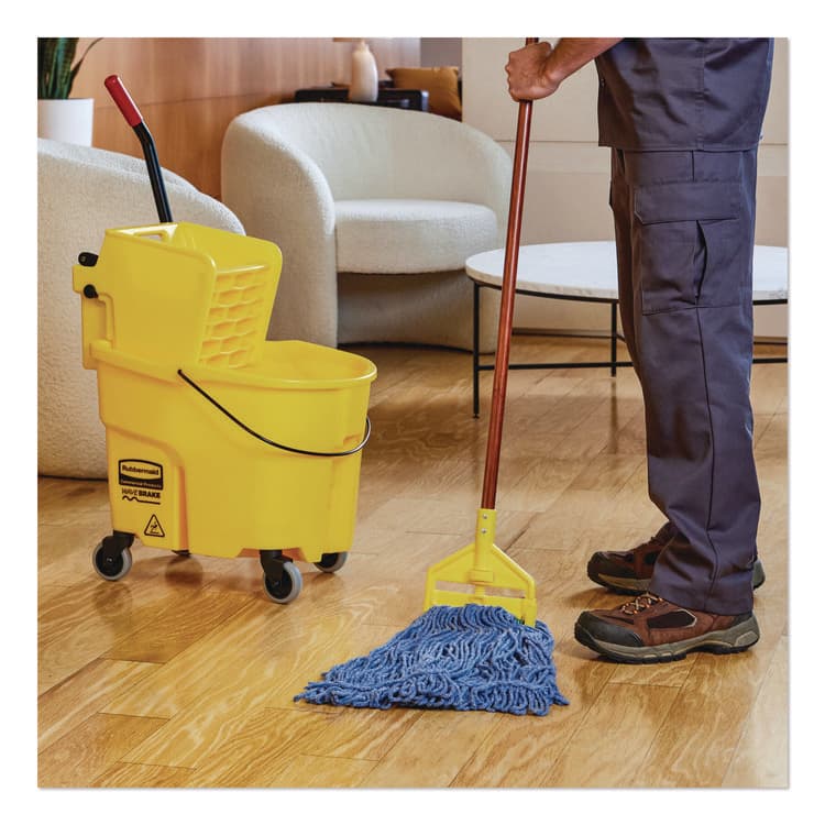 RUBBERMAID COMMERCIAL PROD. Super Stitch Blend Mop, Cotton/Synthetic, Blue (RCPFGD21306BL00) thumbnail 4