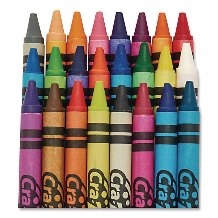 LAROSE INDUSTRIES, LLC Washable Crayons, Regular Size, 24 Assorted Colors, 24/Pack (CZA1022248) thumbnail 2