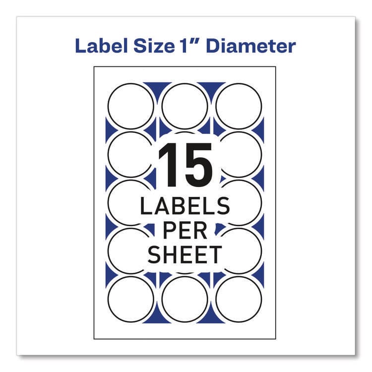 AVERY PRODUCTS CORPORATION Printable Mailing Seals, 1" dia, Clear, 15/Sheet, 32 Sheets/Pack, (5248) (AVE05248) thumbnail 4
