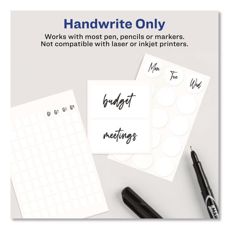 AVERY PRODUCTS CORPORATION Removable Multi-Use Labels, Handwrite Only, 0.63 x 0.88, White, 30/Sheet, 35 Sheets/Pack, (5424) (AVE05424) thumbnail 4
