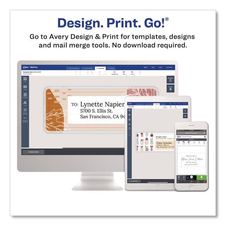 AVERY PRODUCTS CORPORATION Removable Multi-Use Labels, Inkjet/Laser Printers, 2 x 4, White, 2/Sheet, 50 Sheets/Pack, (5444) (AVE05444) thumbnail 4