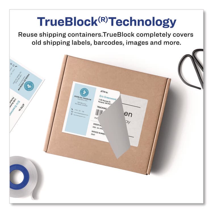 AVERY PRODUCTS CORPORATION Shipping Labels with TrueBlock Technology, Inkjet Printers, 5.06 x 7.62, White, 25 Sheets/Pack (AVE8127) thumbnail 2