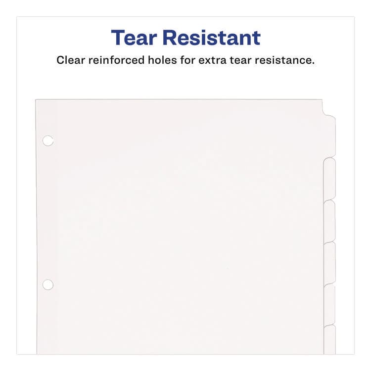 AVERY PRODUCTS CORPORATION Write and Erase Plain-Tab Paper Dividers, 8-Tab, 11 x 8.5, White, 24 Sets (AVE11507) thumbnail 3