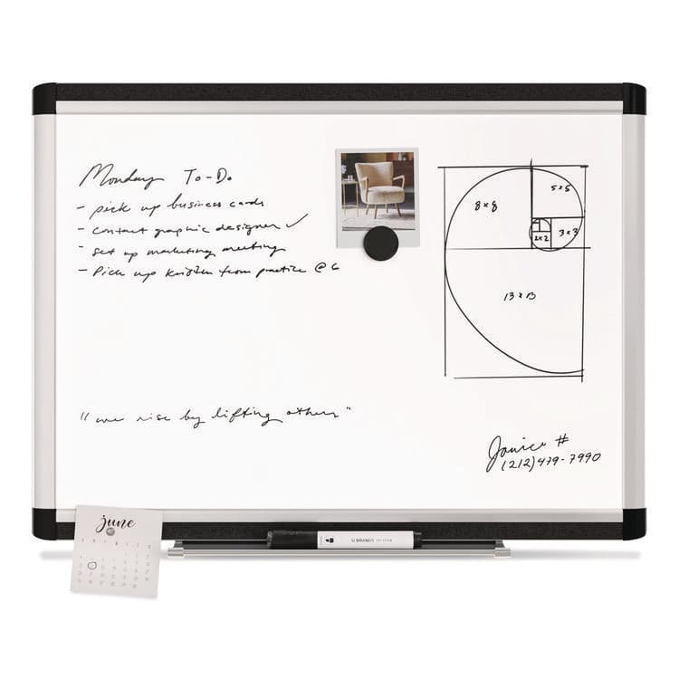 U BRANDS PINIT Magnetic Dry Erase Board, 24" x 18" (Actual Size: 23" x 17"), White Surface, Satin Aluminum Frame (UBR2804U0001) thumbnail 4