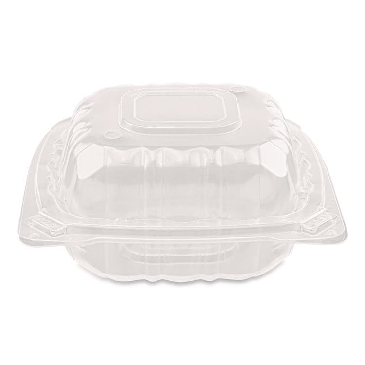 KARAT BY LOLLICUP Polypropylene Plastic Hinged Container, 6 x 6 x 3.3, Clear, Plastic, 50/Pack, 6 Packs/Carton (KRTFPHC66PP1C) thumbnail 4