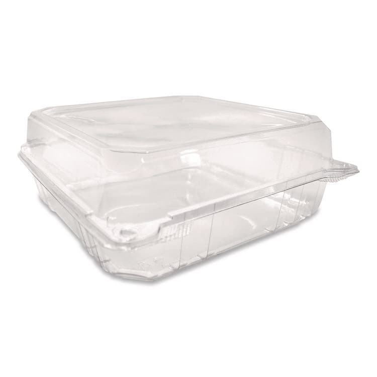 KARAT BY LOLLICUP PET Plastic Hinged Container, 9 x 9 x 3.6, Clear, Plastic, 100/Pack, 2 Packs/Carton (KRTFPHC99PET1C) thumbnail 2