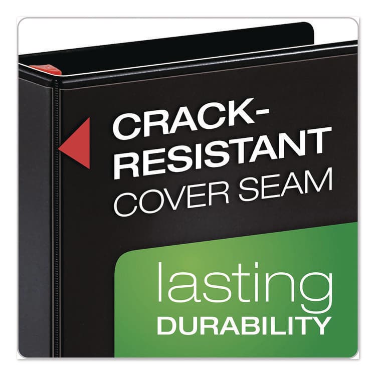 CARDINAL BRANDS . XtraLife ClearVue Non-Stick Slant-D Ring Binder, 3 Rings, 1.5" Capacity, 11 x 8.5, Black (CRD26311) thumbnail 2