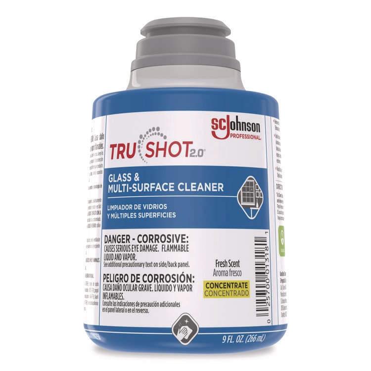 SC JOHNSON TruShot 2.0 Glass and Multisurface Cleaner, Fresh Scent, 9 oz Cartridge, 4/Carton (SJN379846)