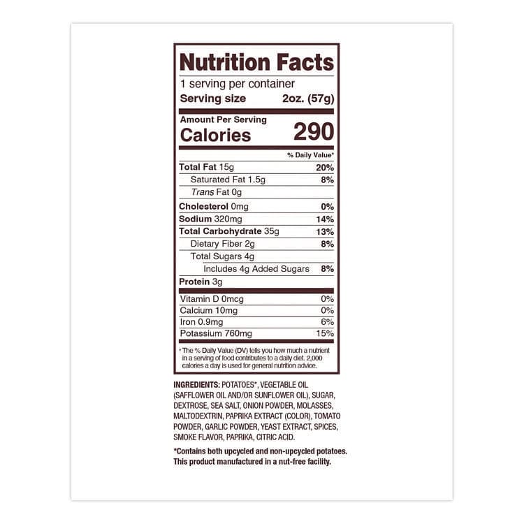 DIEFFENBACH'S SNACKS Kettle Potato Chips, Bar-B-Que, 2 oz Bags, 24/Carton (UGLDFN26103) thumbnail 3