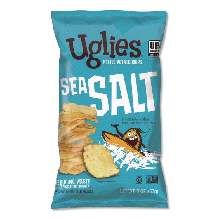 DIEFFENBACH'S SNACKS Kettle Potato Chips, Sea Salt, 2 oz Bags, 24/Carton (UGLDFN26102)