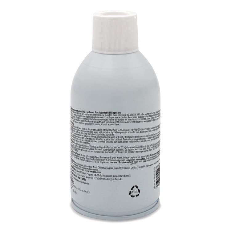 ZEP . Premium Metered Air Freshener Refill, Baby Powder, 7.1 oz Aerosol Spray, 12/Carton (TMS1042686) thumbnail 4