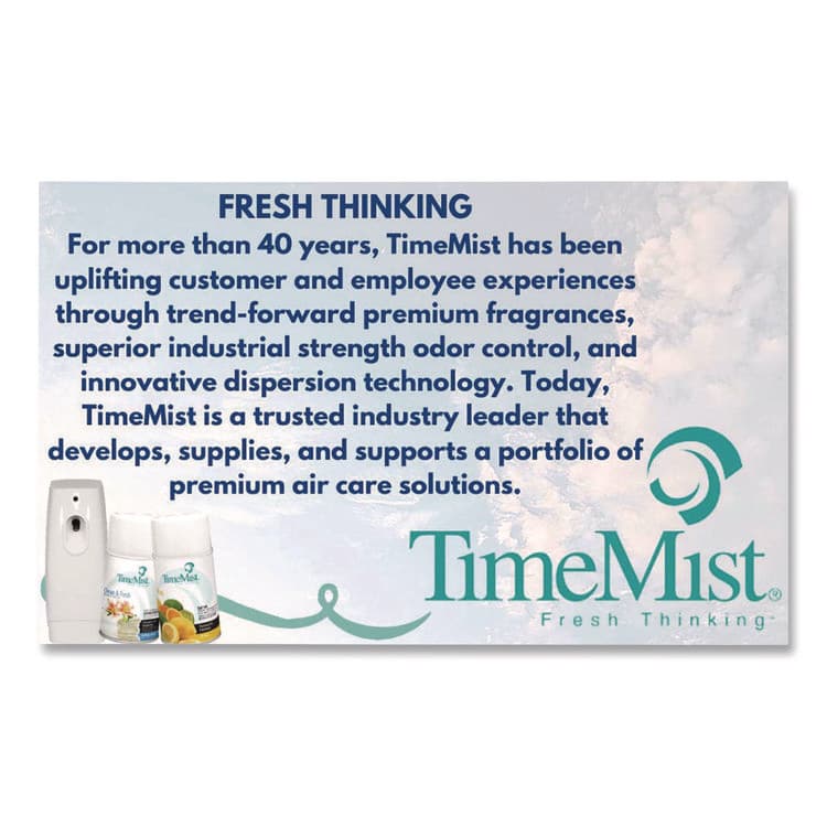 ZEP . Premium Metered Air Freshener Refill, Cinnamon, 7.1 oz Aerosol Spray, 12/Carton (TMS1042746) thumbnail 4