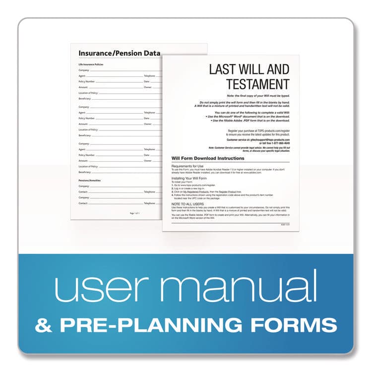 CARDINAL BRANDS . Last Will and Testament Digital Forms Kit with Manual and Estate Guide, Inkjet/Laser, 8.5 x 11, Unlimited Number of Forms (ABFK307) thumbnail 3