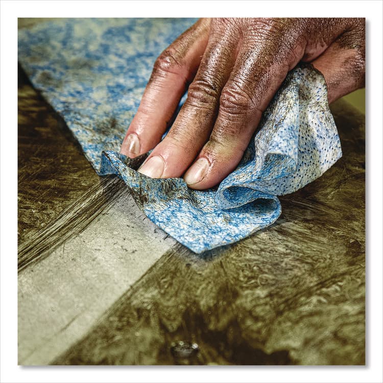 ITW PRO BRANDS Hand Cleaner Towels, SCRUBS in-a-Bucket Refill, 1-Ply, 10 x 12, Citrus, Blue/White, 72/Pack, 6 Packs/Carton (ITW42270) thumbnail 4