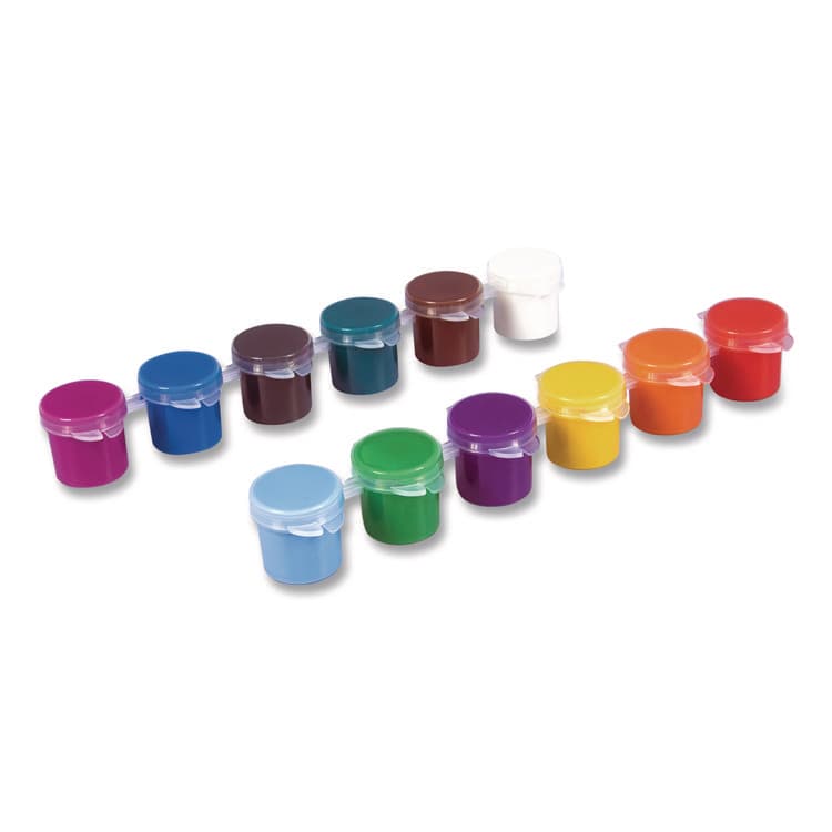 LAROSE INDUSTRIES, LLC Washable Kids' Paint Set, with Artist Brush, 12 Assorted Colors/Pack (CZA1062824) thumbnail 3