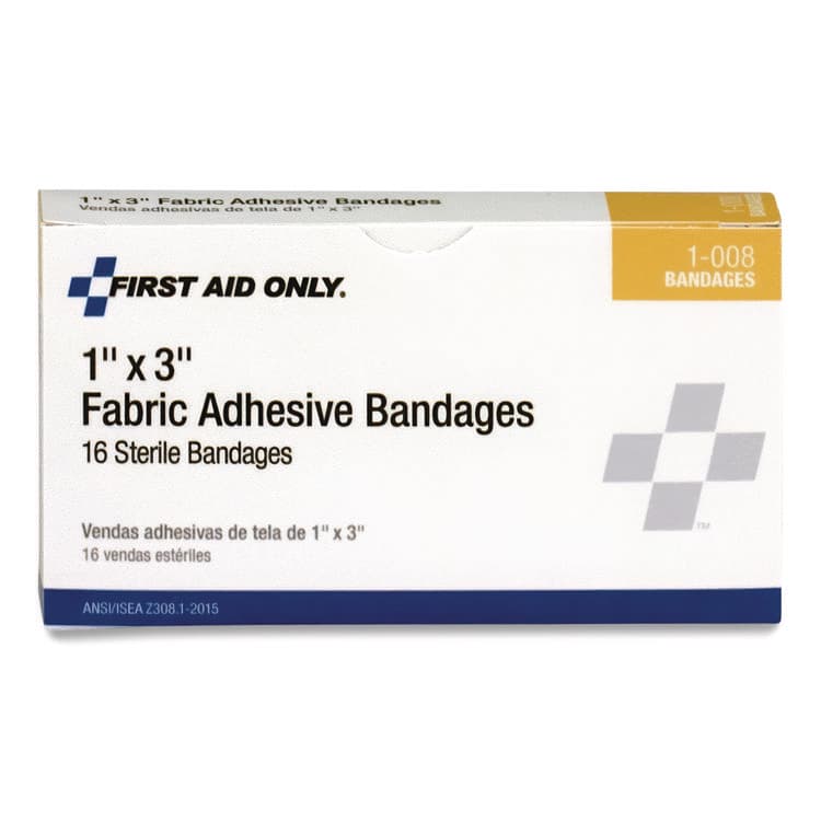 FIRST AID ONLY, . Fabric Adhesive Bandages, 1 x 3, 16/Box (FAO1008) thumbnail 2