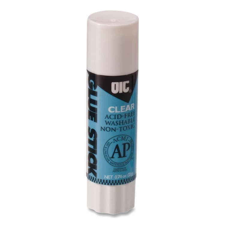OFFICEMATE INTERNATIONAL CORP. Glue Stick, 0.74 oz, Dries Clear (OIC50002)